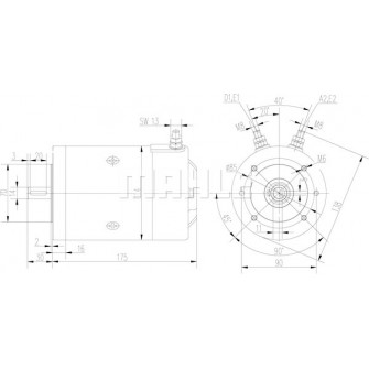 ELEKTROMOTOR MAHLE IM0364 AMJ5868 24V 2,2kW MM 13 11.216.925